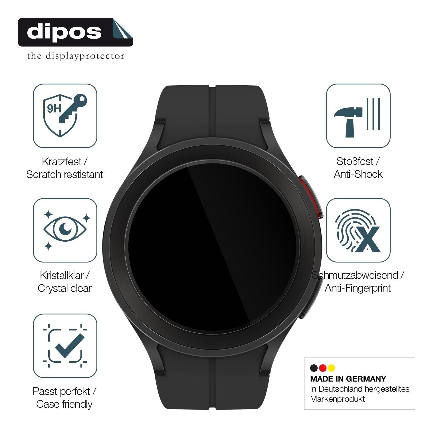 1x 9H Schutzfolie für Samsung Galaxy Watch 5 Pro P (7)