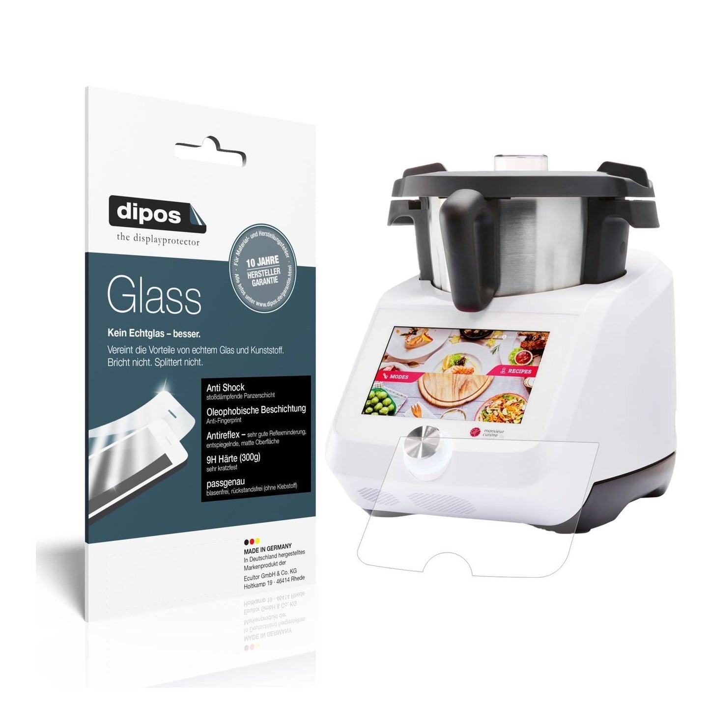 2x 9H Schutzfolie matt für Monsieur Cuisine smart  (1)