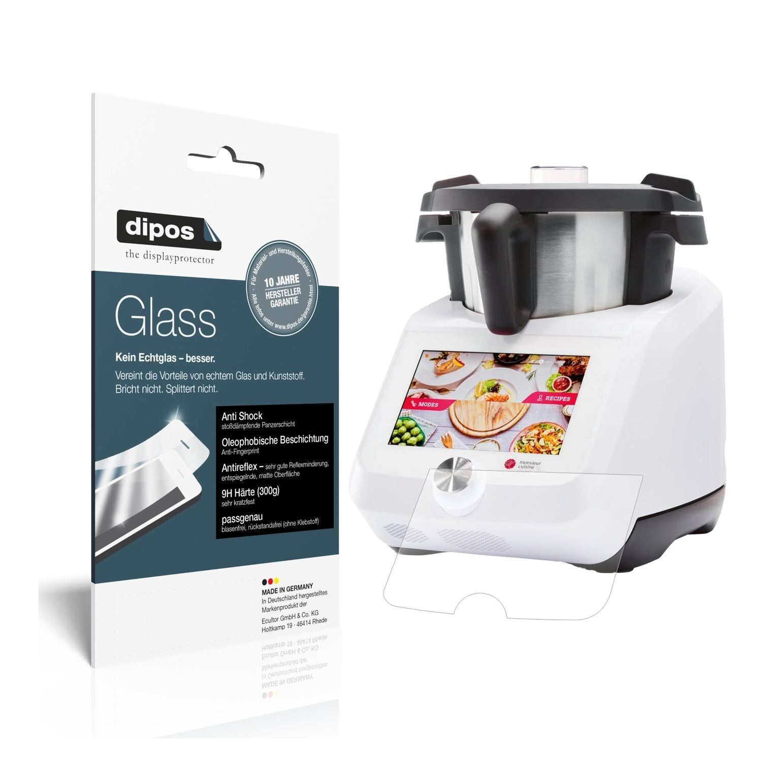 2x 9H Schutzfolie matt für Monsieur Cuisine smart  (1)