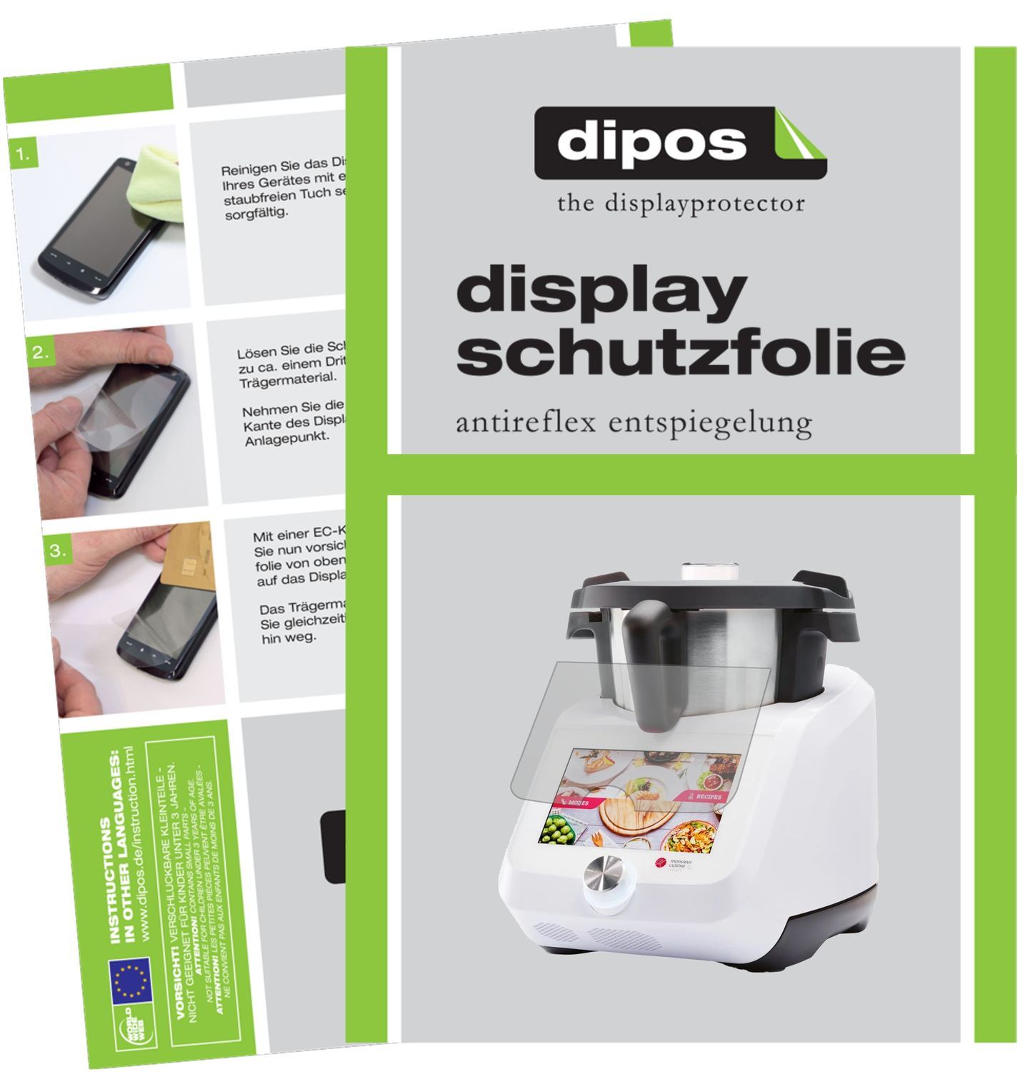 2x Schutzfolie matt für Monsieur Cuisine smart SKM (1)