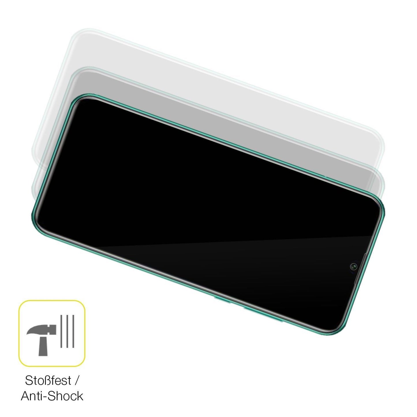 1x 3D Full Cover Schutzfolie für Huawei Enjoy 50 P (4)