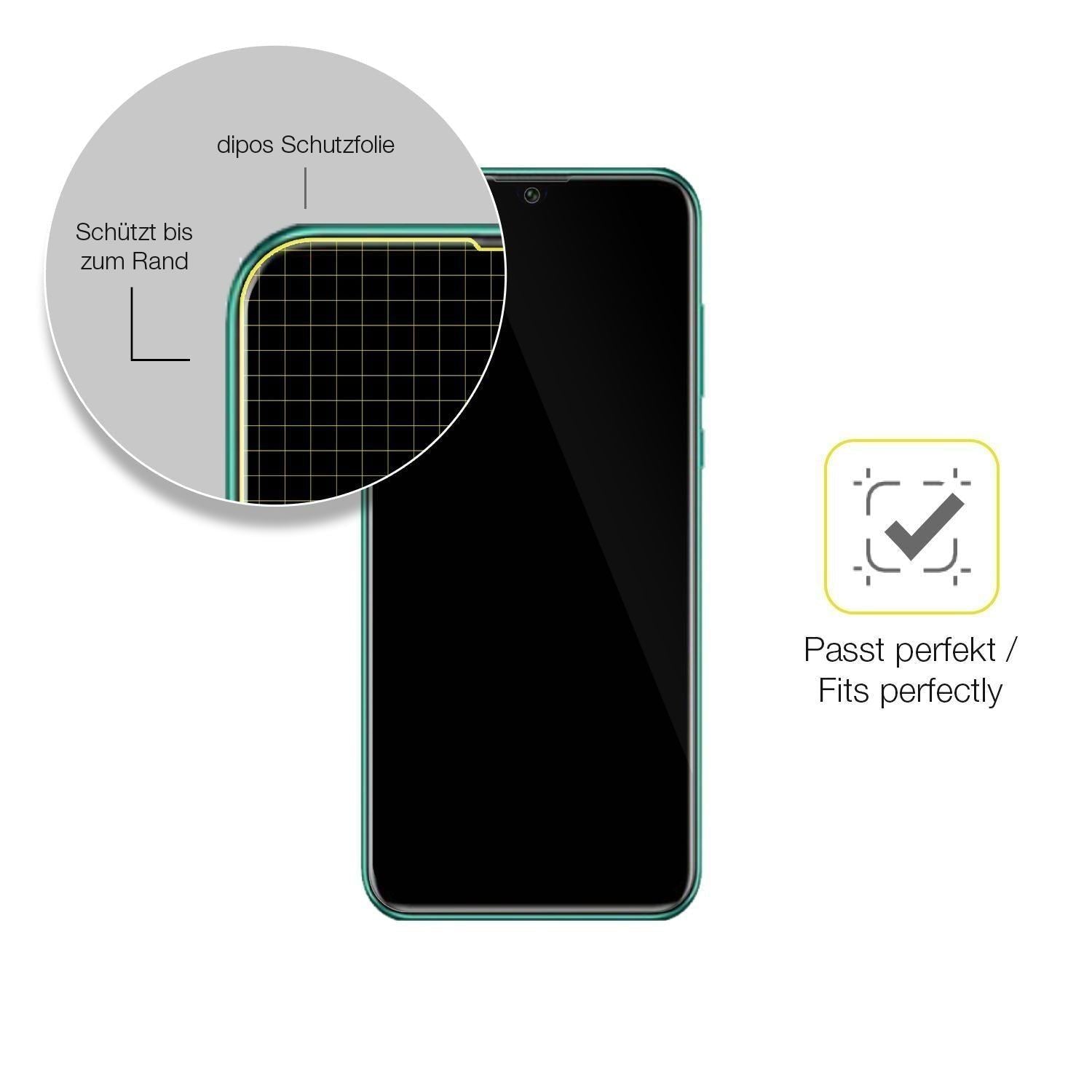 1x 3D Full Cover Schutzfolie für Huawei Enjoy 50 P (6)