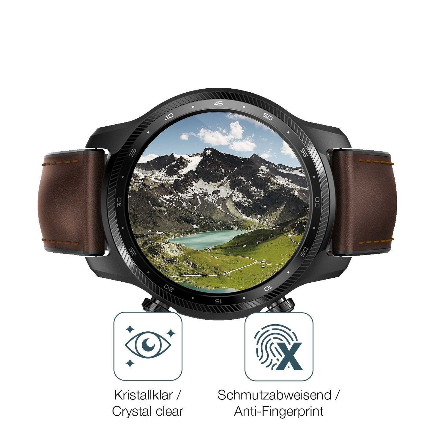2x 9H Schutzfolie für Ticwatch Pro 3 Ultra Panzerf (5)