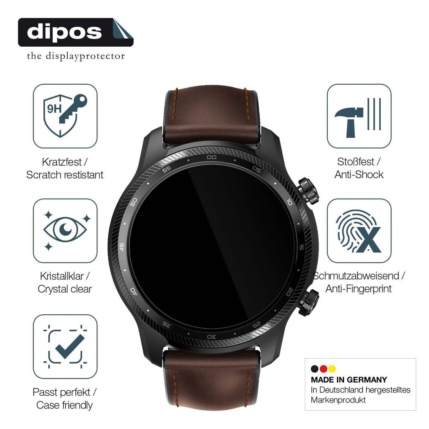 2x 9H Schutzfolie für Ticwatch Pro 3 Ultra Panzerf (7)