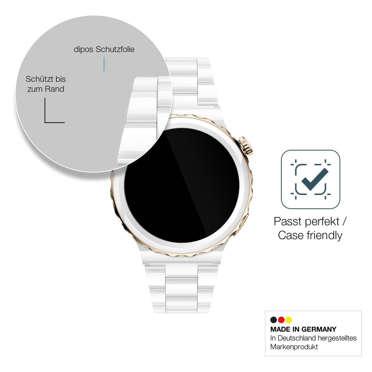 2x 9H Schutzfolie für Huawei Watch GT3 Pro Ceramic (6)