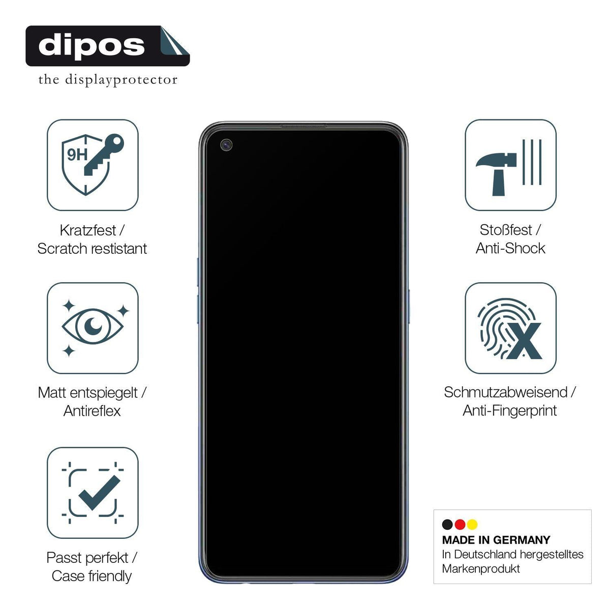 2x 9H Schutzfolie matt für Oppo F19 Panzerfolie (7)