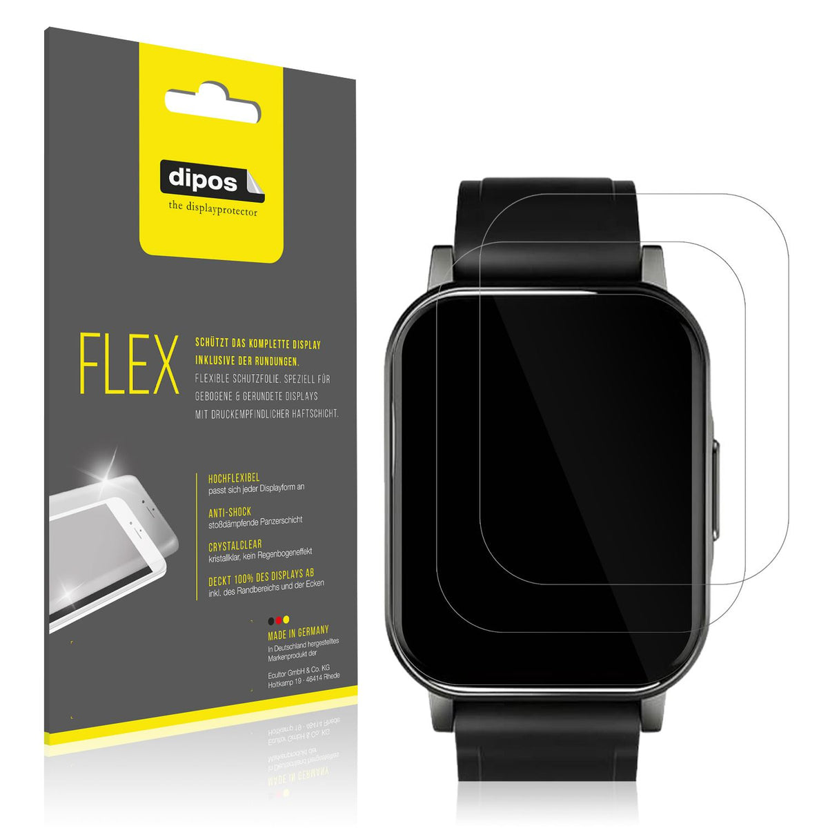 3x 3D Full Cover Schutzfolie für Haylou LS02 watch (1)