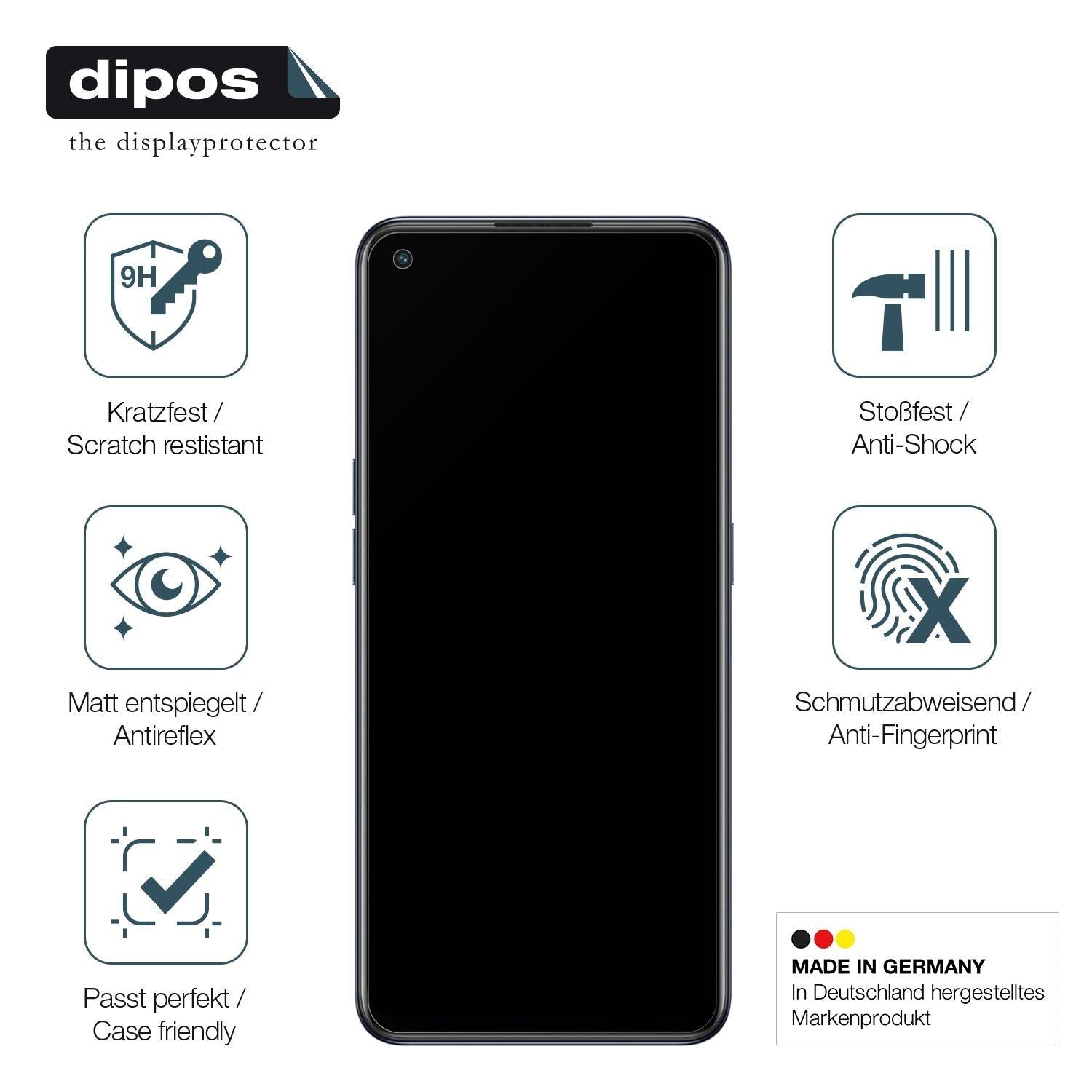 1x 9H Schutzfolie matt für Oppo Reno 7 5G Panzerfo (7)