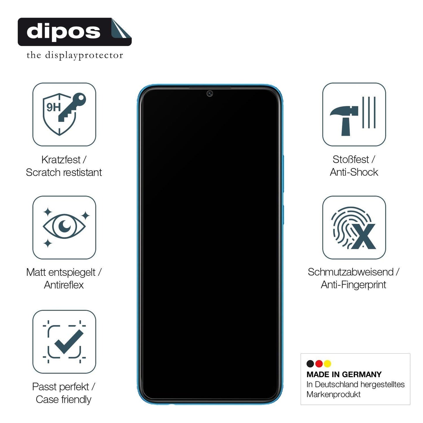2x 9H Schutzfolie matt für Oppo A16e Panzerfolie (7)