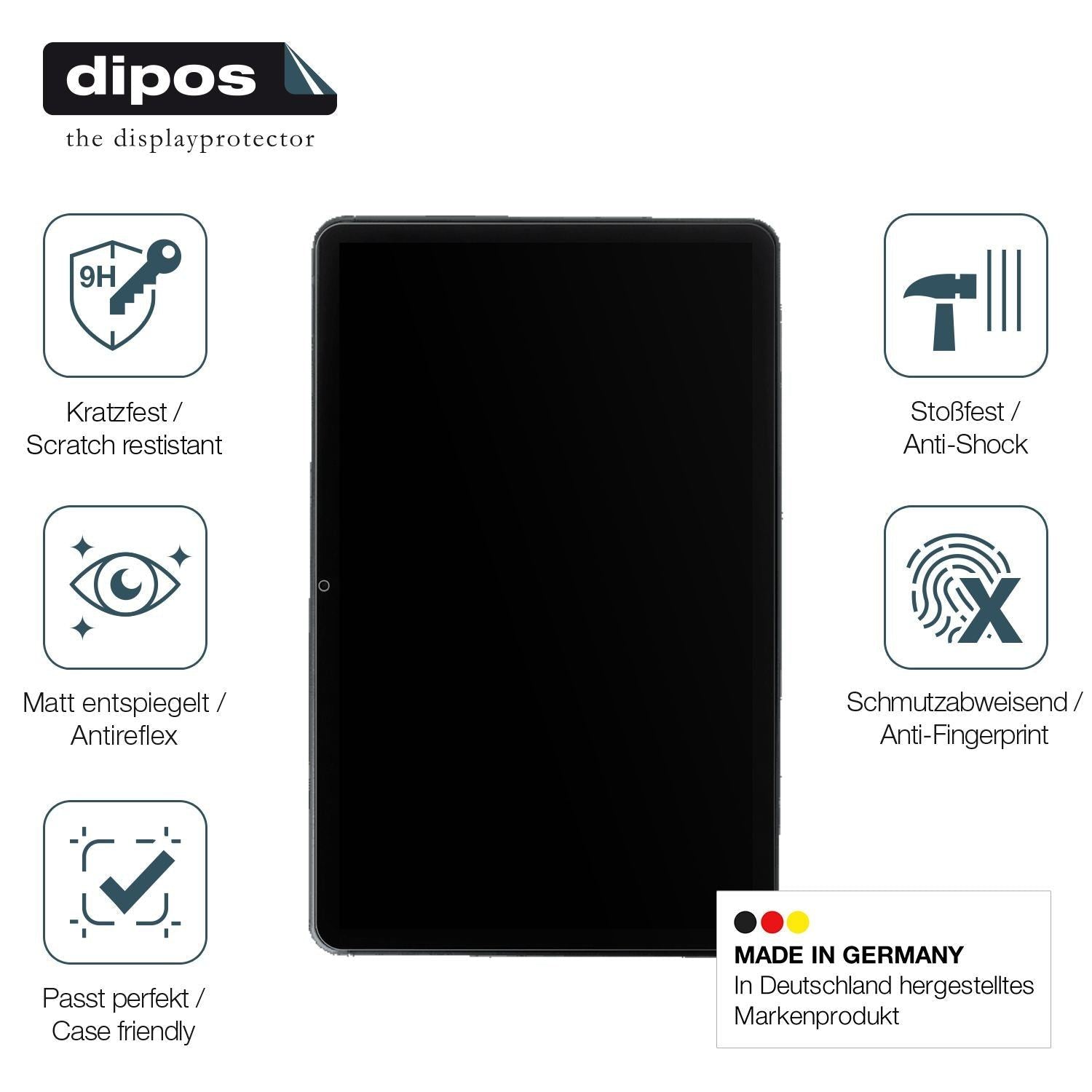 2x 9H Schutzfolie matt für Medion Lifetab P10752 P (7)