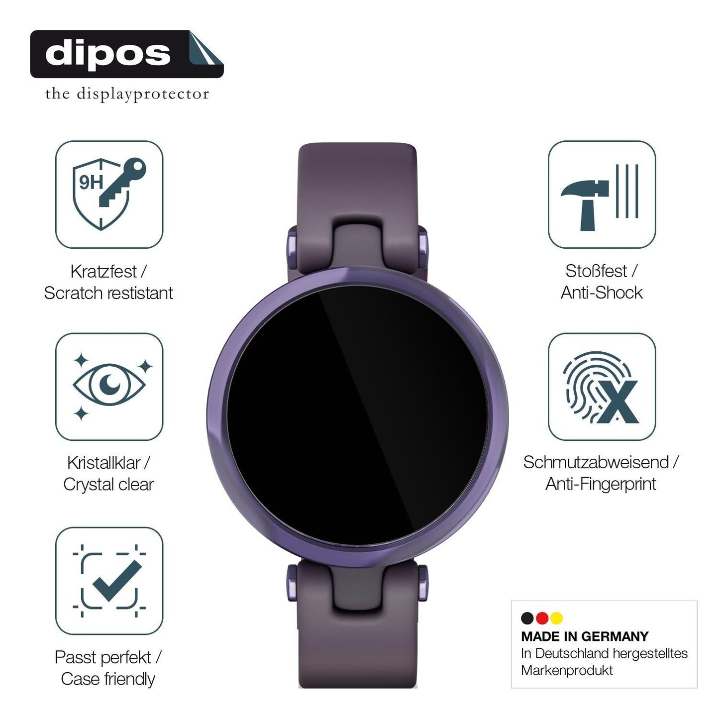 1x 9H Schutzfolie für Garmin Lily Sport Smartwatch (7)