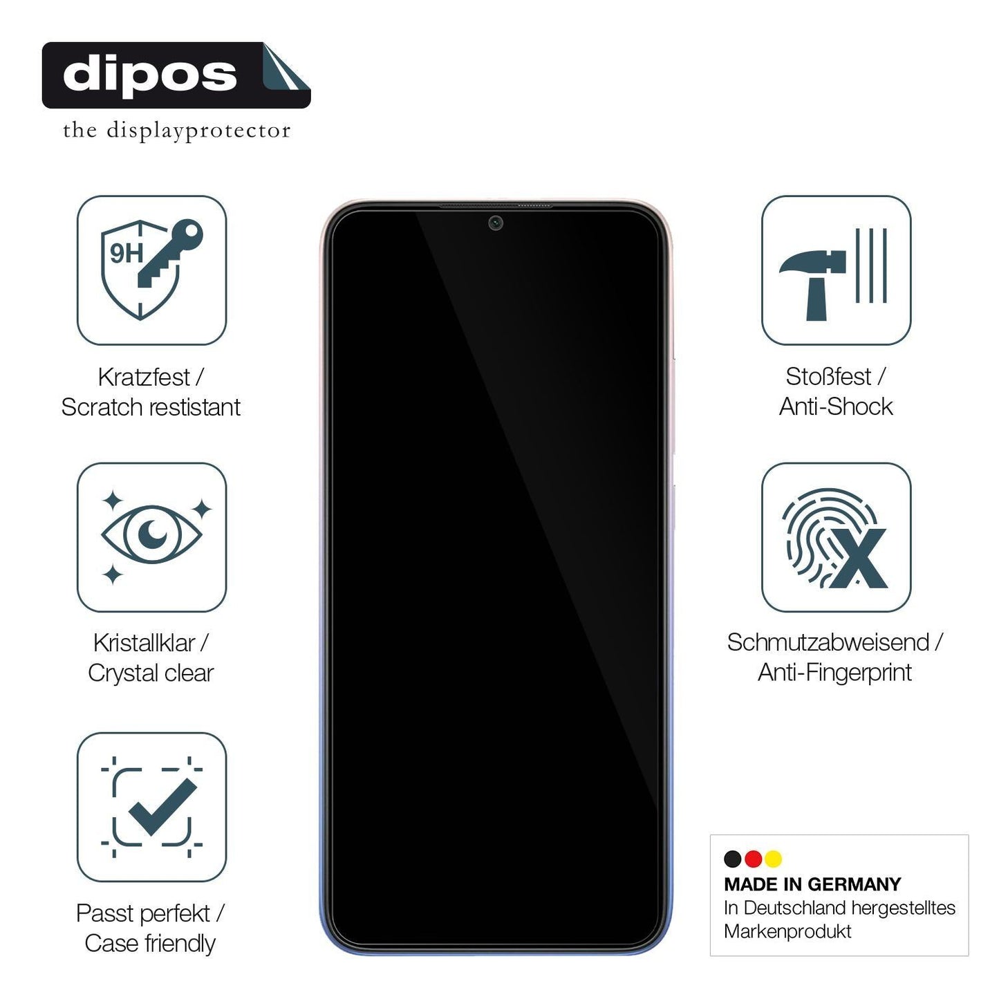 2x 9H Schutzfolie für Xiaomi Redmi 9 Activ Panzerf (7)