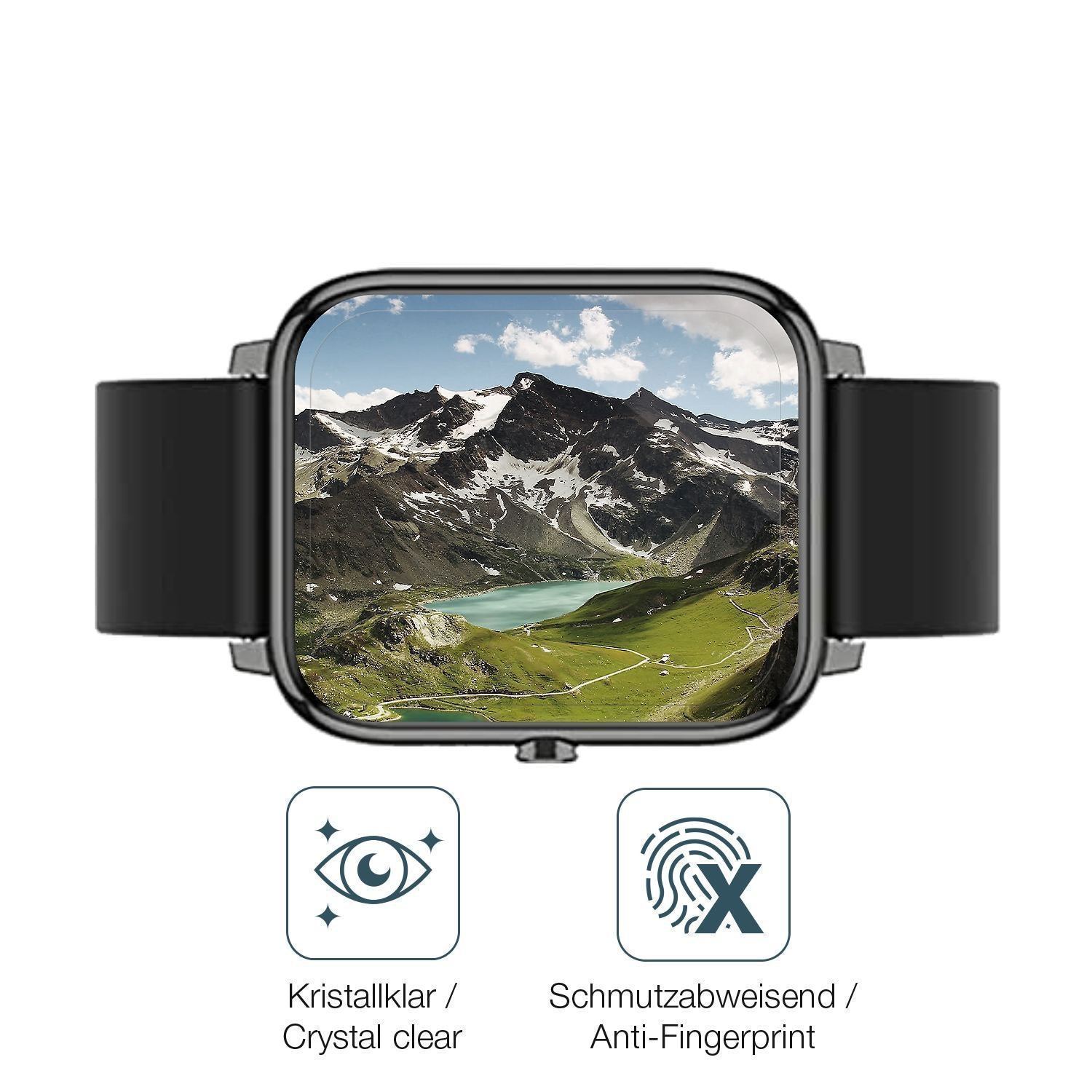 2x 9H Schutzfolie für Popglory Smartwatch Panzerfo (5)