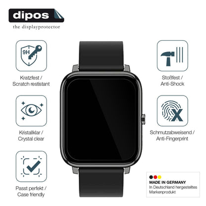 2x 9H Schutzfolie für Popglory Smartwatch Panzerfo (7)