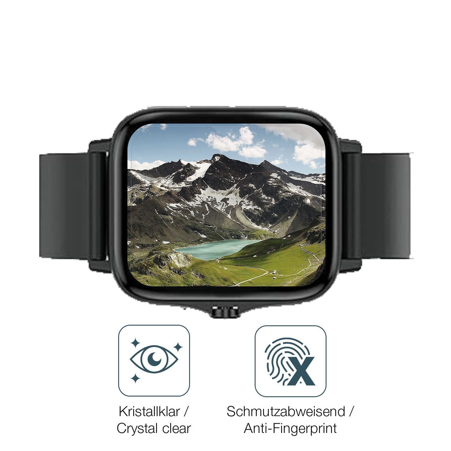 1x 9H Schutzfolie für Kaseemi 1,7 Zoll Smartwatch  (5)