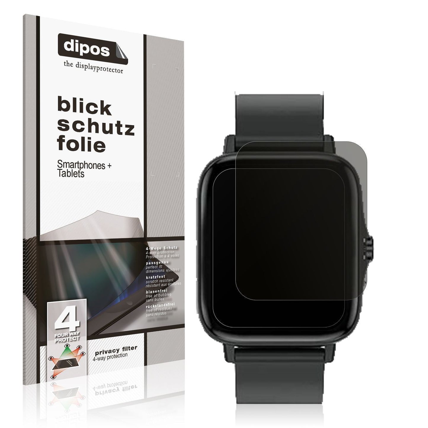 Blickschutzfolie für Kaseemi 1,7 Zoll Smartwatch m (1)