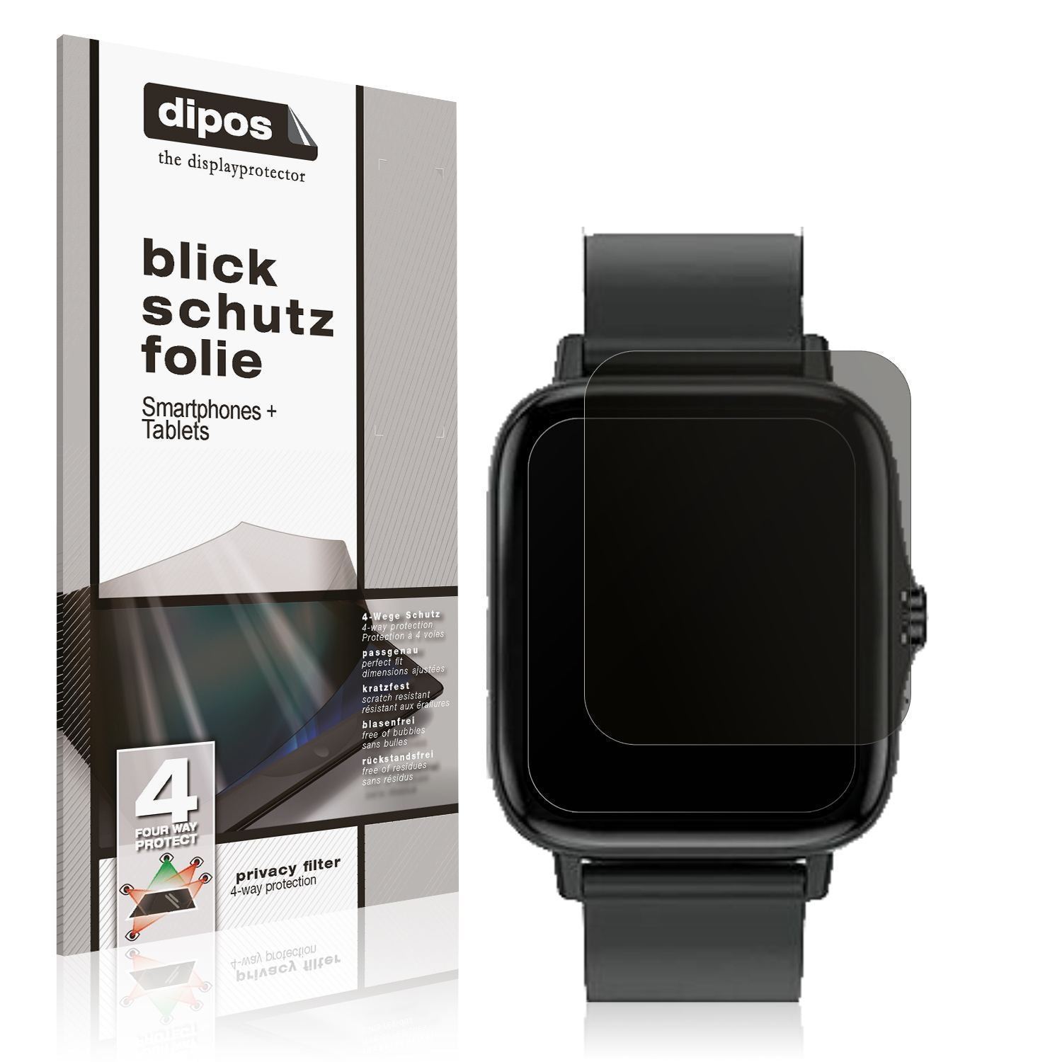 Blickschutzfolie für Kaseemi 1,7 Zoll Smartwatch m (1)
