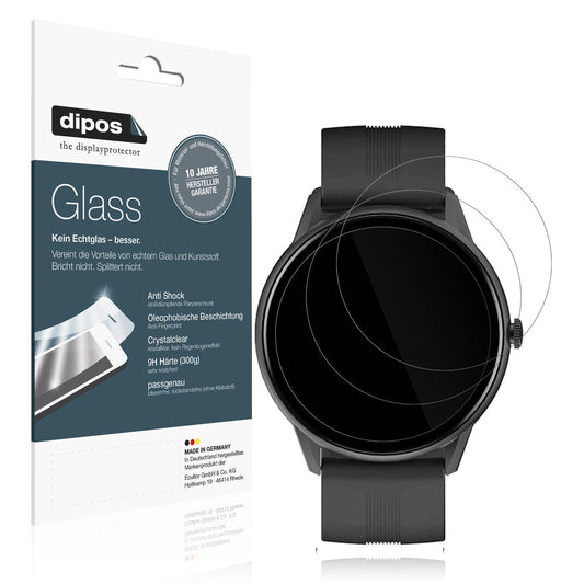 2x 9H Schutzfolie für Lytimes 1,3 Zoll Smartwatch  (1)
