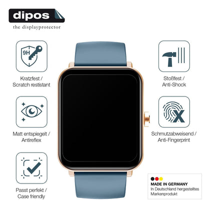 1x 9H Schutzfolie matt für Huakua G50 Smartwatch P (7)