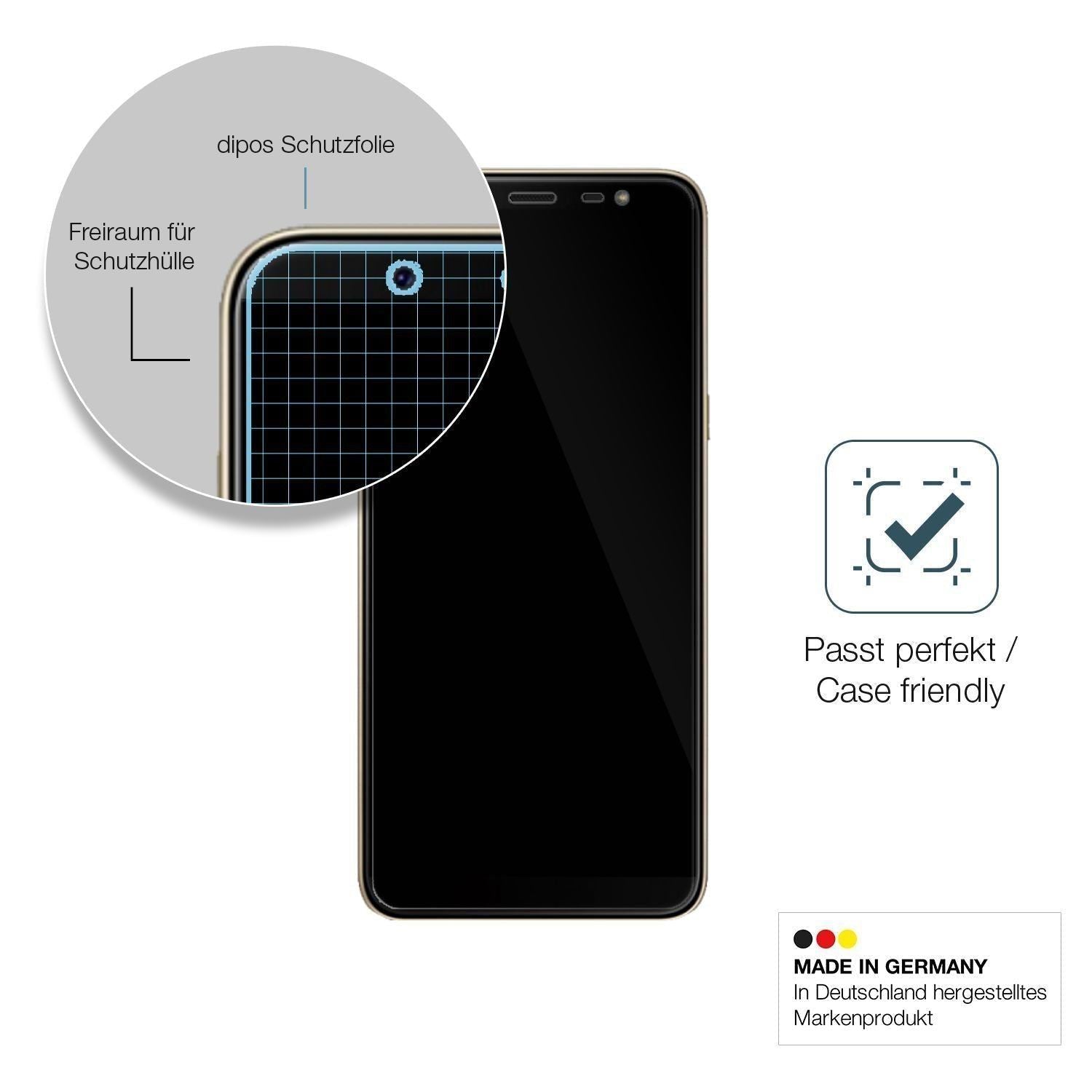 1x 9H Schutzfolie für Samsung Galaxy J8 Panzerfoli (6)