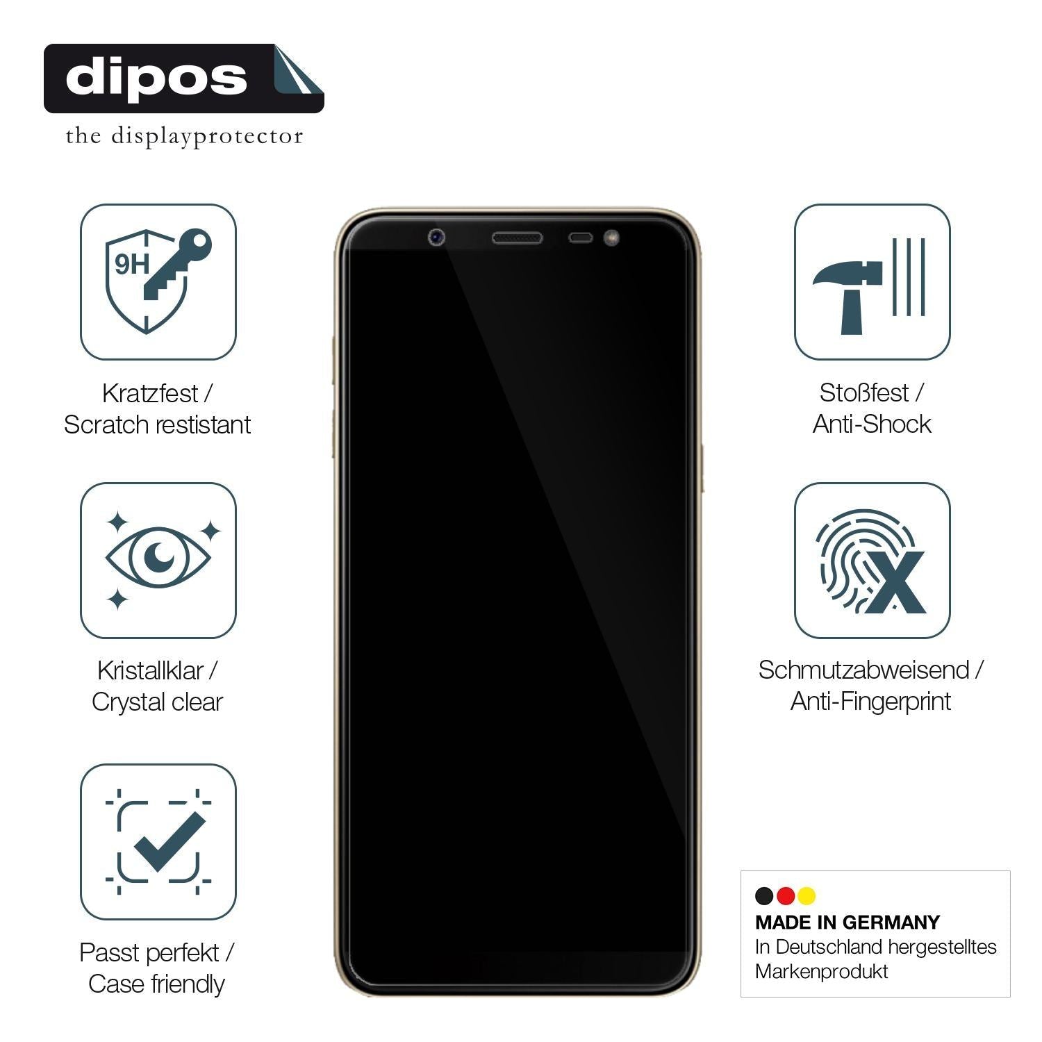 1x 9H Schutzfolie für Samsung Galaxy J8 Panzerfoli (7)