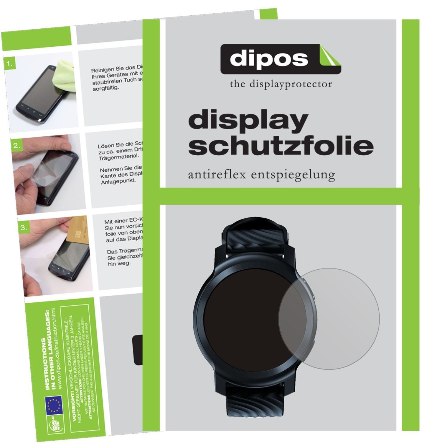 1x Schutzfolie matt für Motorola Moto Watch 100 Di (1)