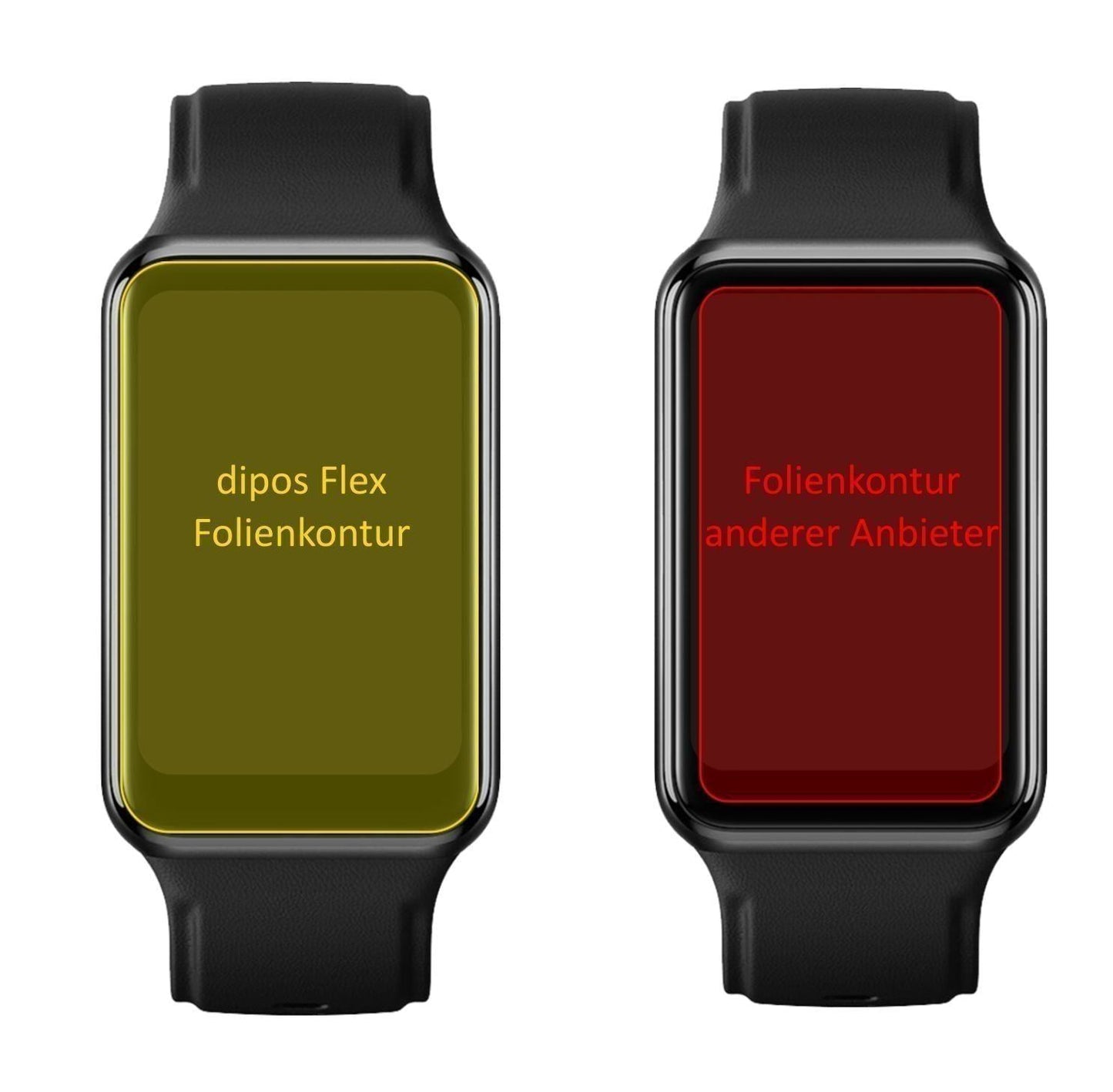 3x 3D Full Cover Schutzfolie für Oppo Watch Free (2)