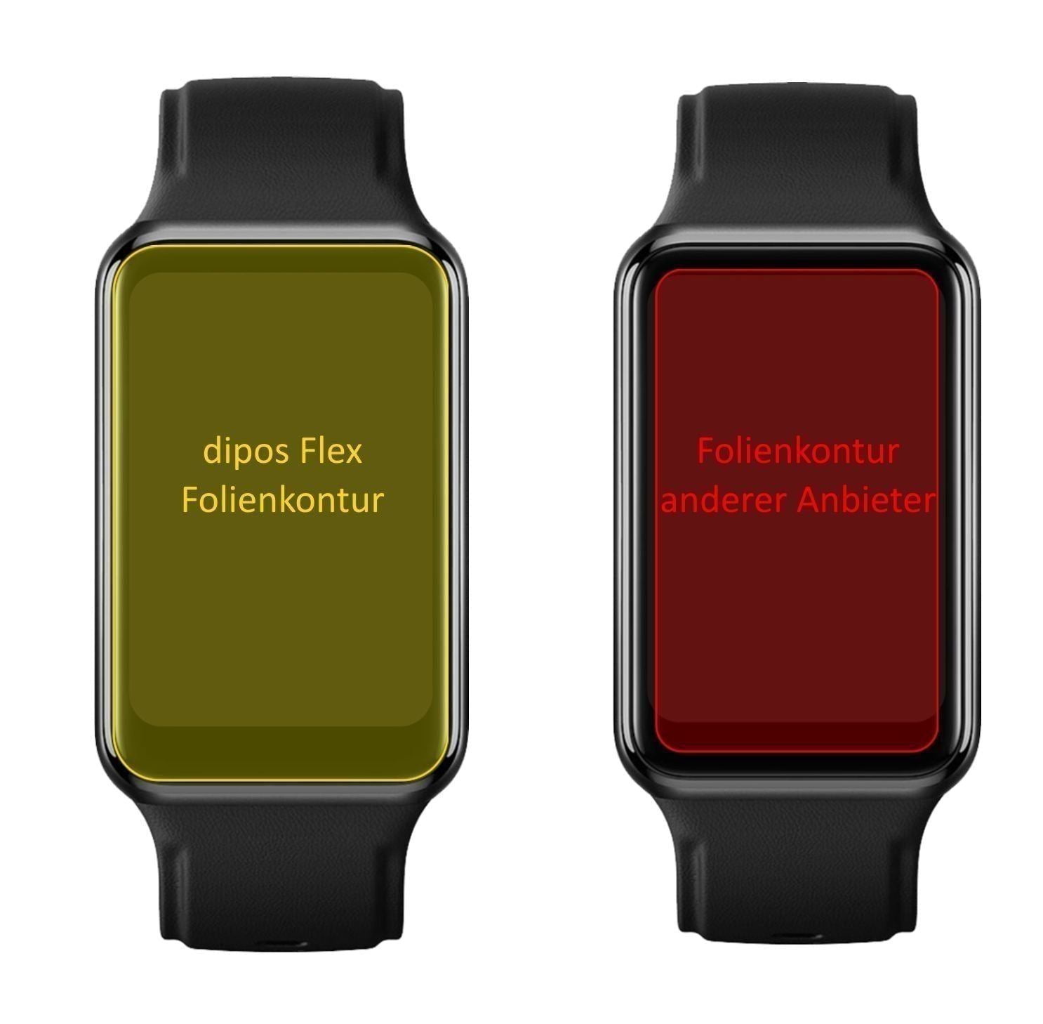 3x 3D Full Cover Schutzfolie für Oppo Watch Free (2)