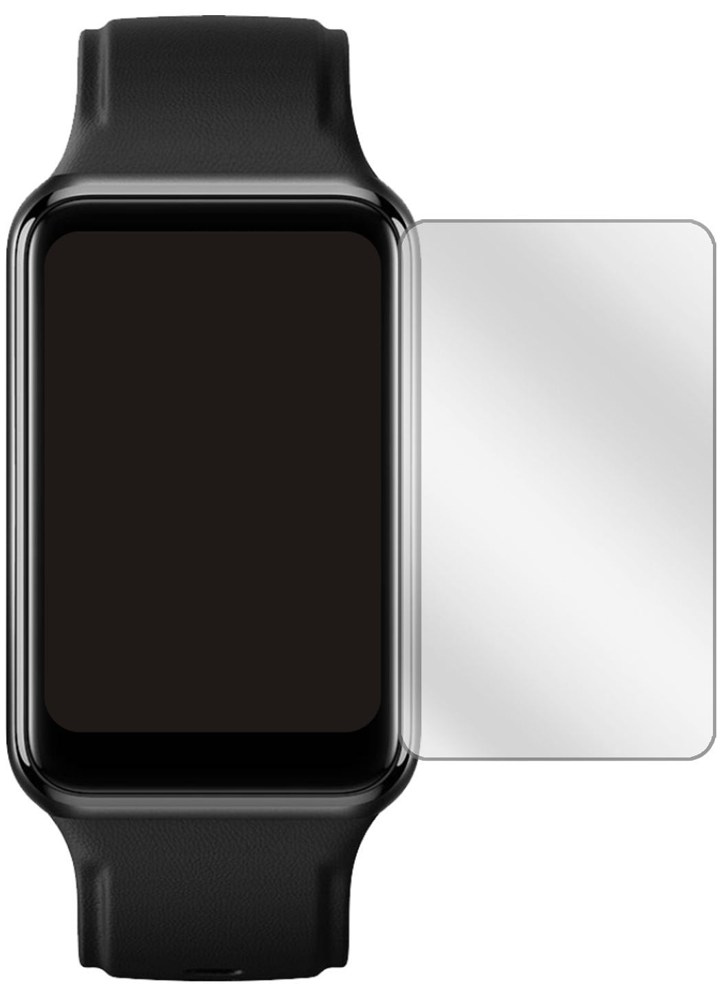 2x Schutzfolie klar für Oppo Watch Free Display-Sc (2)
