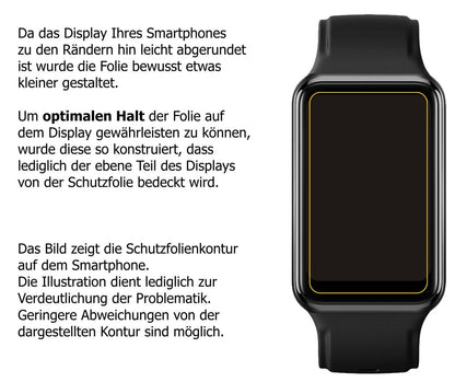 2x Schutzfolie klar für Oppo Watch Free Display-Sc (5)