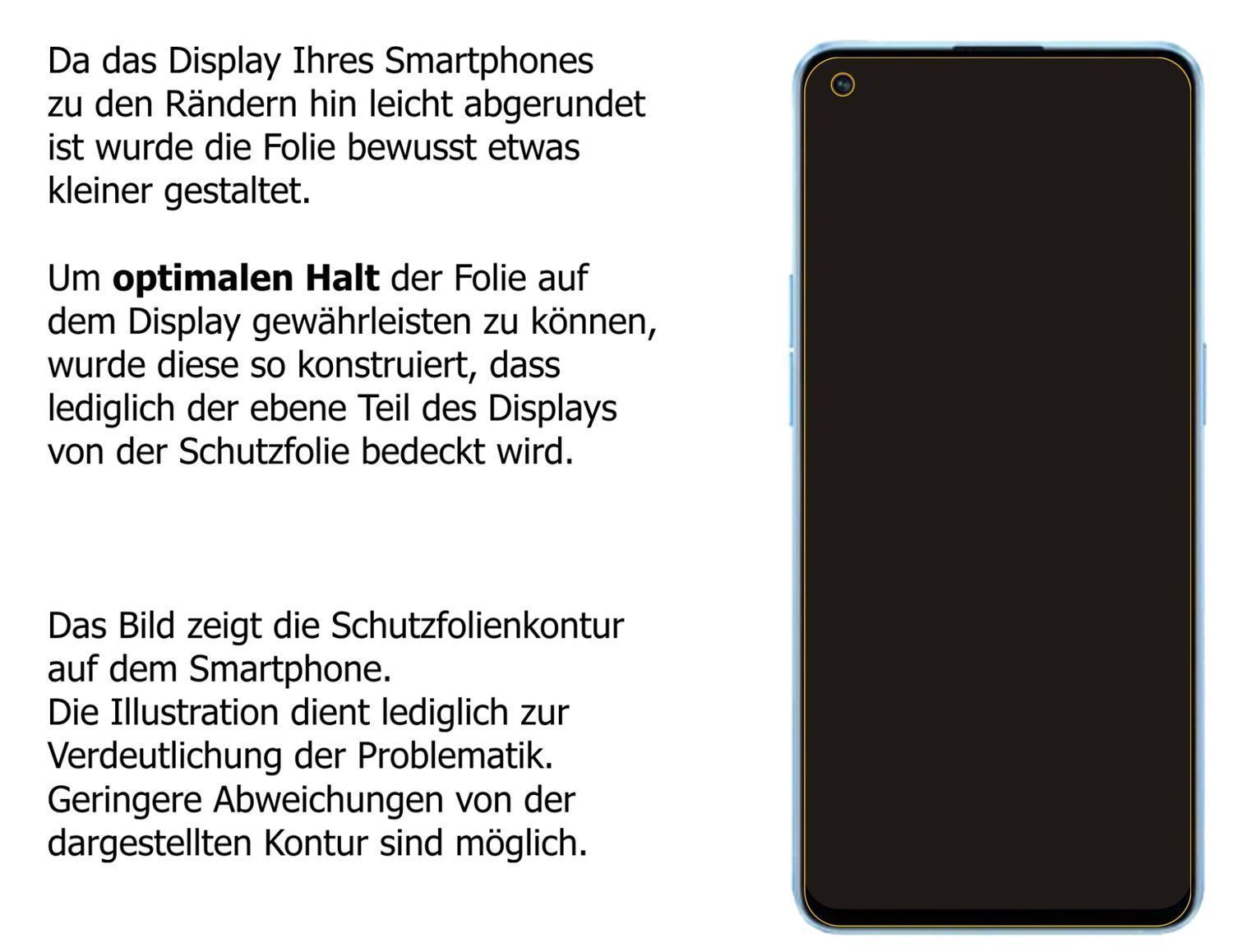1x 9H Schutzfolie matt für Oppo Reno 7 Pro Panzerf (3)