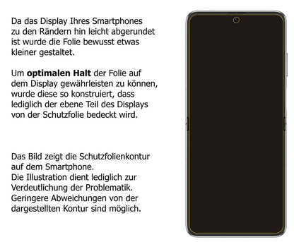 Blickschutzfolie für Huawei P50 Pocket matt Schutz (5)