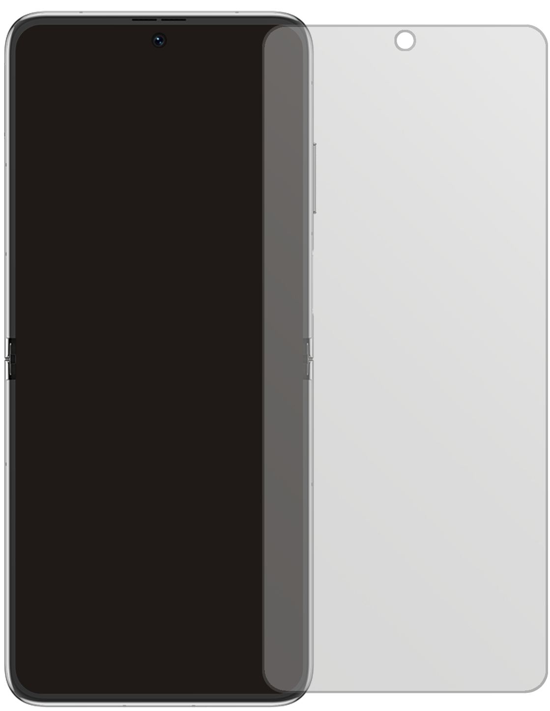 5x Schutzfolie matt für Huawei P50 Pocket Display- (2)