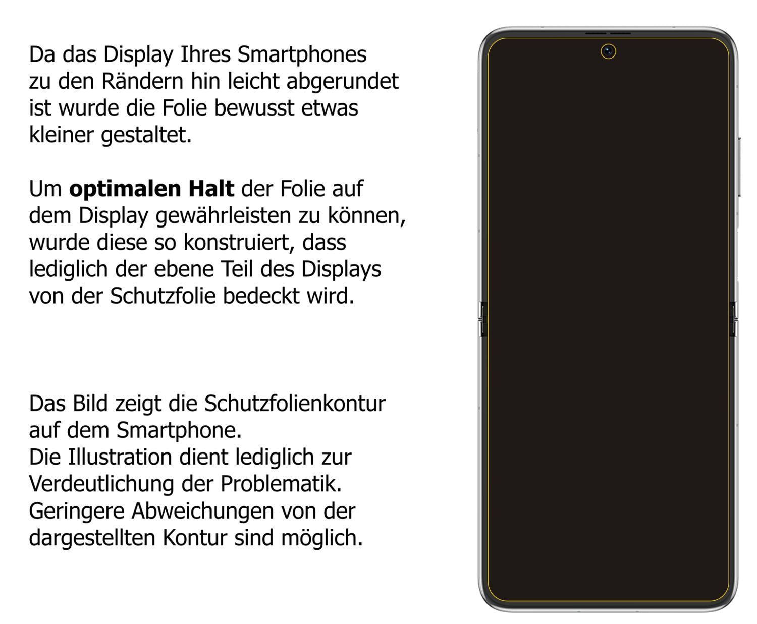 2x 9H Schutzfolie für Huawei P50 Pocket Panzerfoli (3)