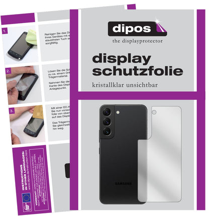 2x Schutzfolie klar für Samsung Galaxy S22 Rücksei (1)