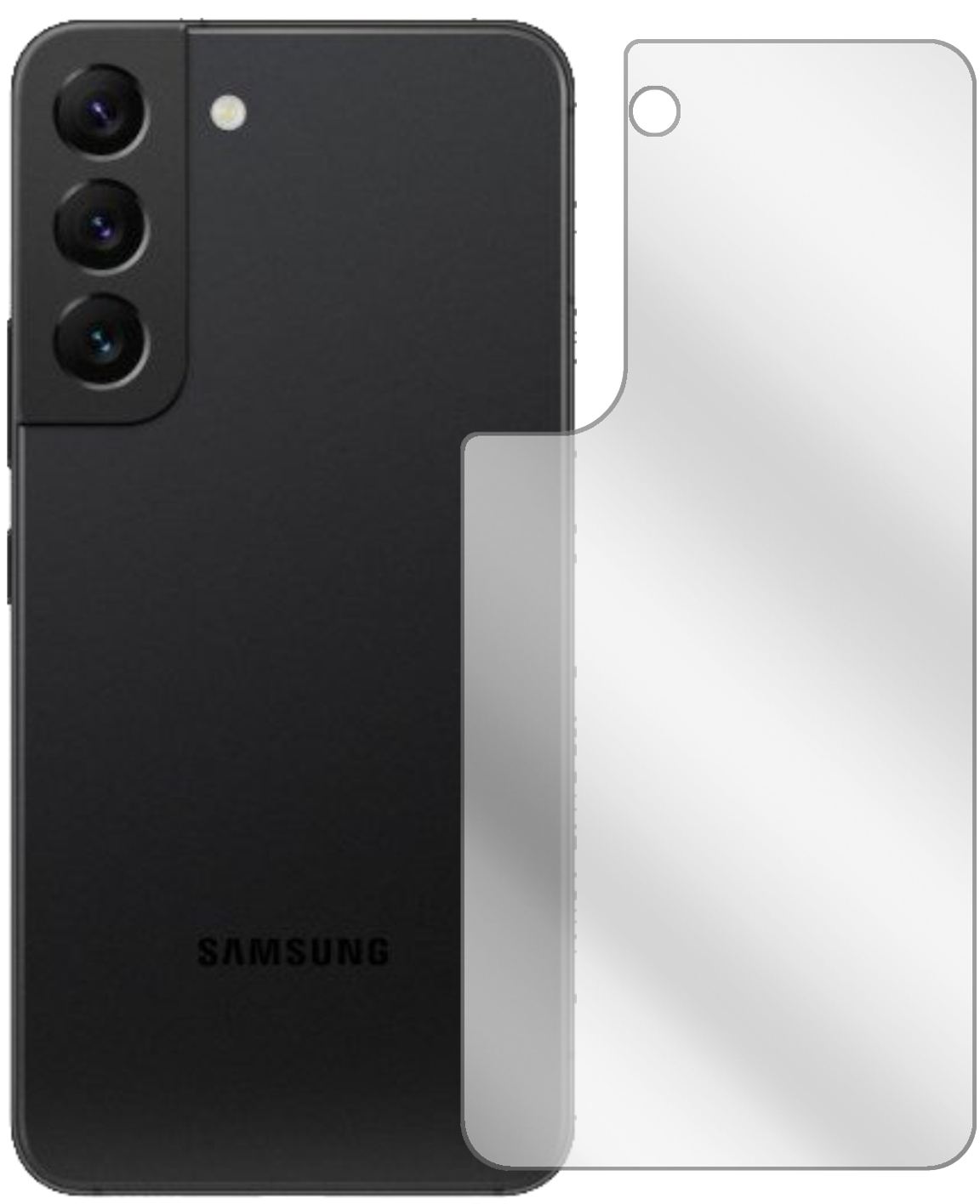 2x Schutzfolie klar für Samsung Galaxy S22 Rücksei (2)