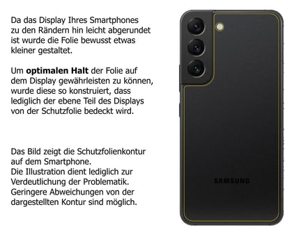 2x Schutzfolie klar für Samsung Galaxy S22 Rücksei (5)