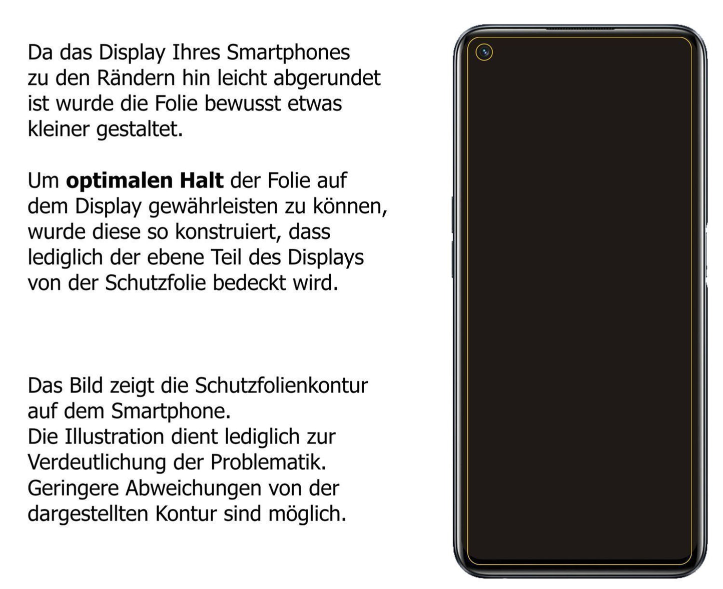 Blickschutzfolie für Realme 9i matt Schutzfolie Pr (5)