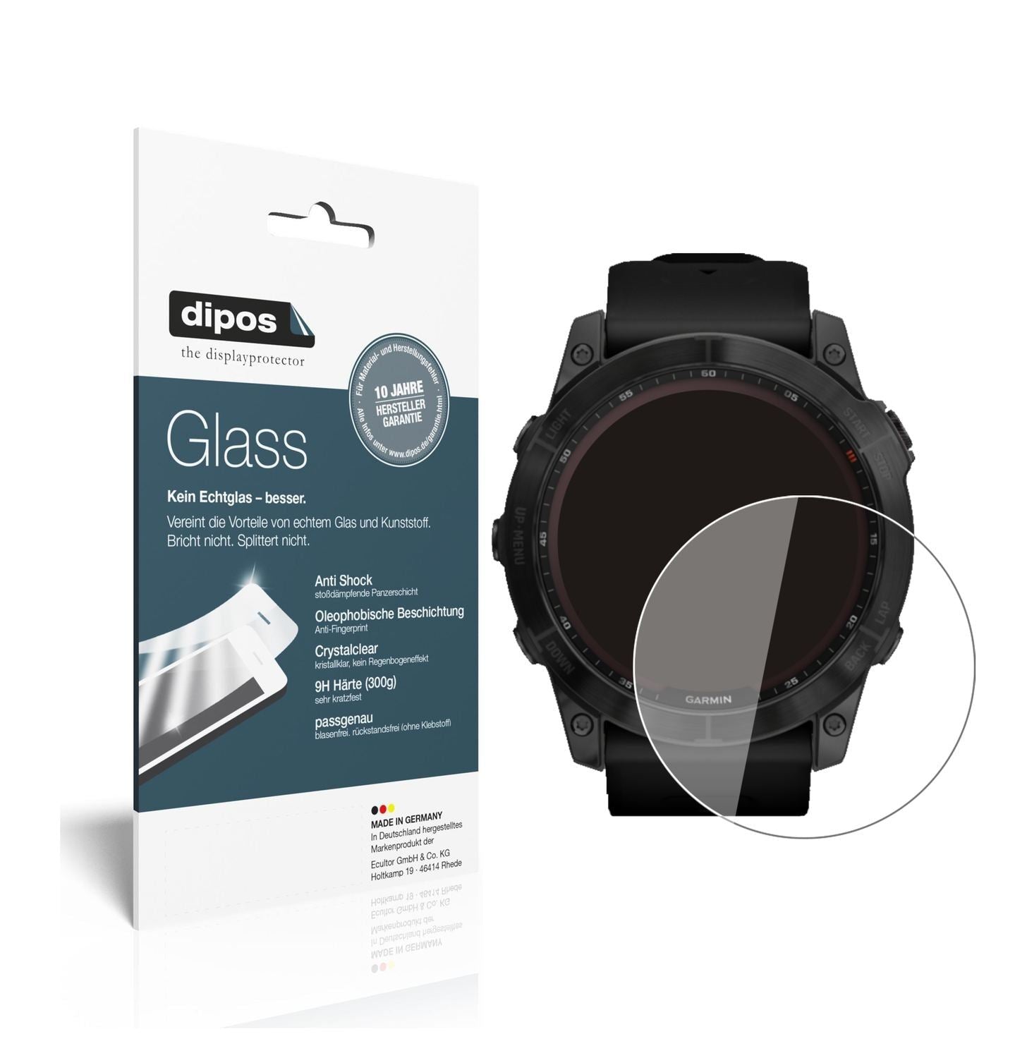 1x 9H Schutzfolie für Garmin Fenix 7 (47 mm) Panze (1)