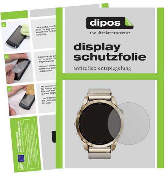 2x Schutzfolie matt für Garmin Fenix 7S (42 mm) Di (1)