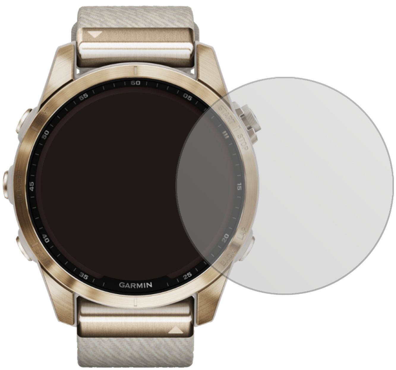 2x Schutzfolie matt für Garmin Fenix 7S (42 mm) Di (2)