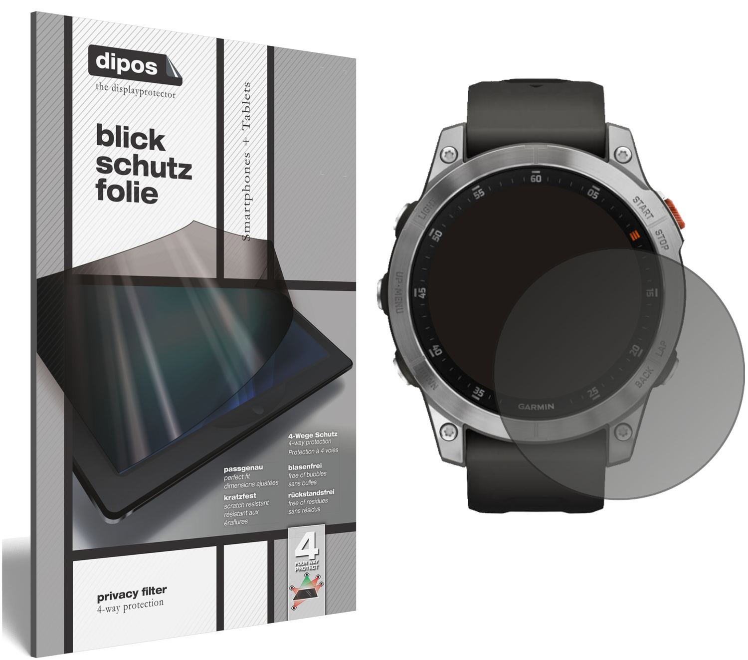Blickschutzfolie für Garmin Epix Gen 2 matt Schutz (1)