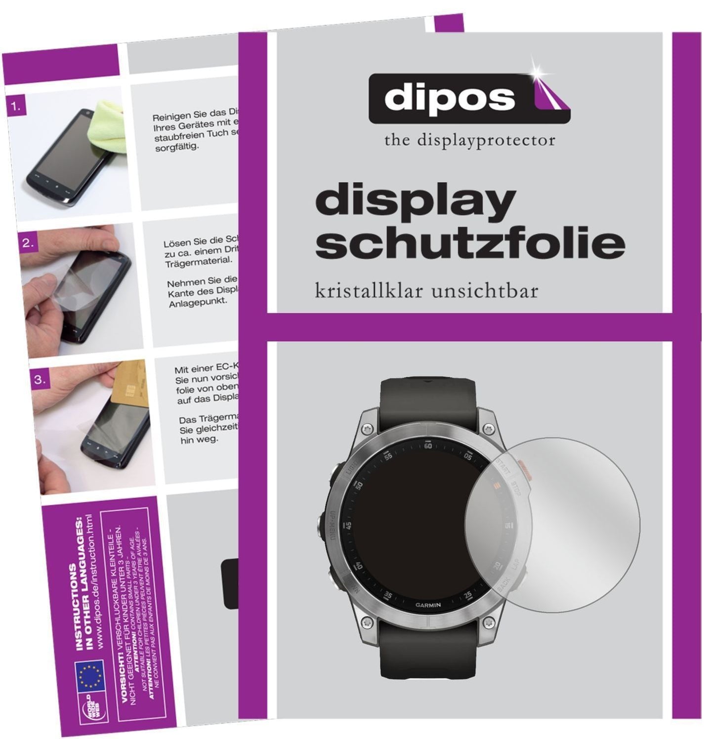 2x Schutzfolie klar für Garmin Epix Gen 2 Display- (1)