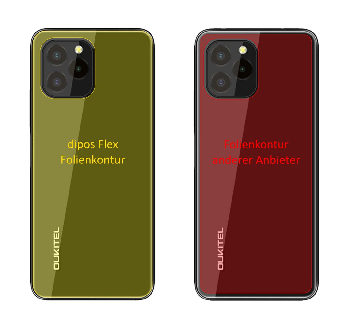 2x 3D Full Cover Schutzfolie für Oukitel C21 Pro R (2)