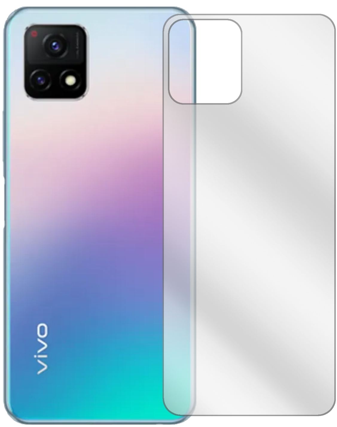 1x Schutzfolie klar für Vivo Y32 Rückseite Display (2)