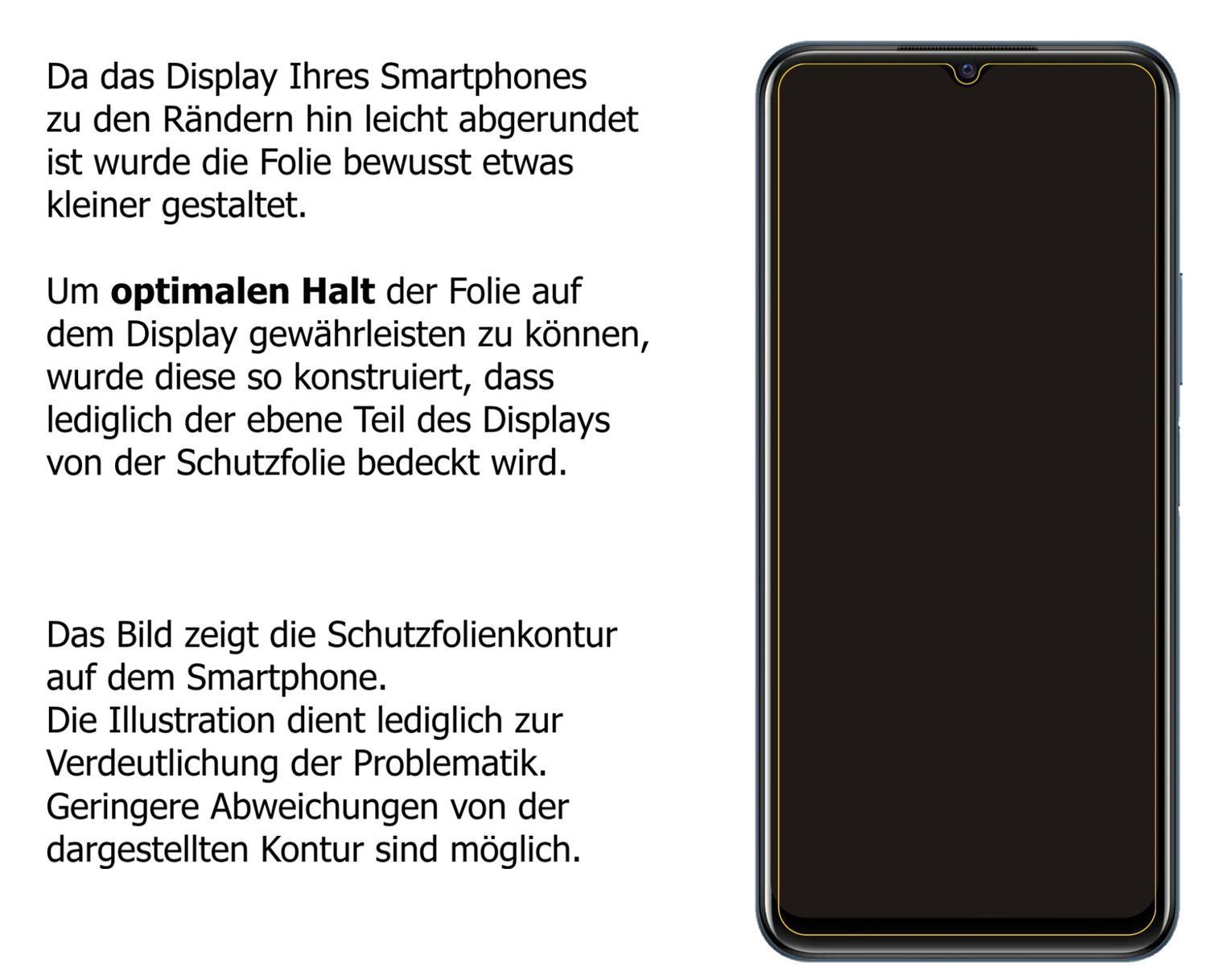 2x 9H Schutzfolie matt für Vivo Y21T Panzerfolie (3)