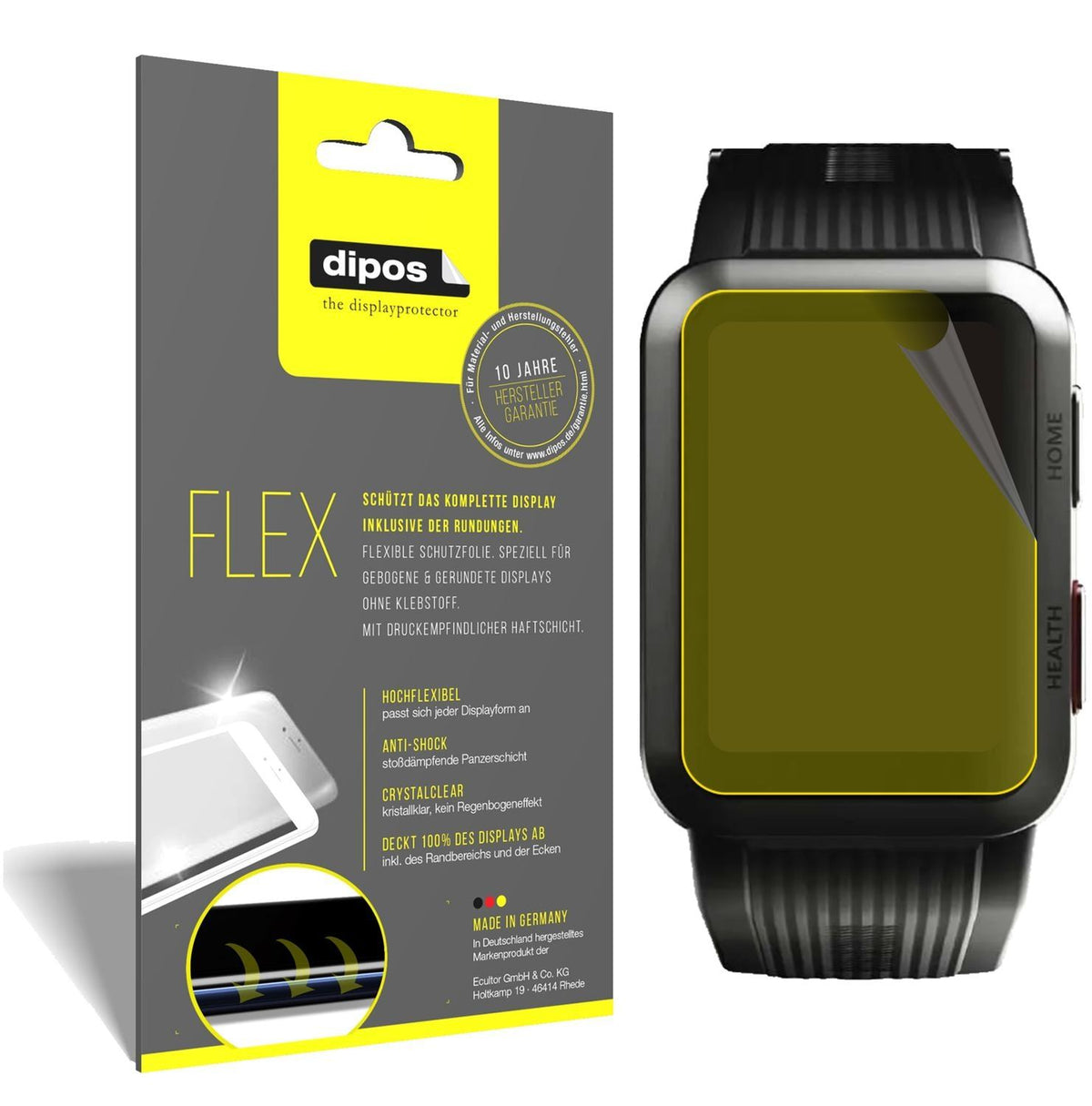2x 3D Full Cover Schutzfolie für Huawei Watch D (1)