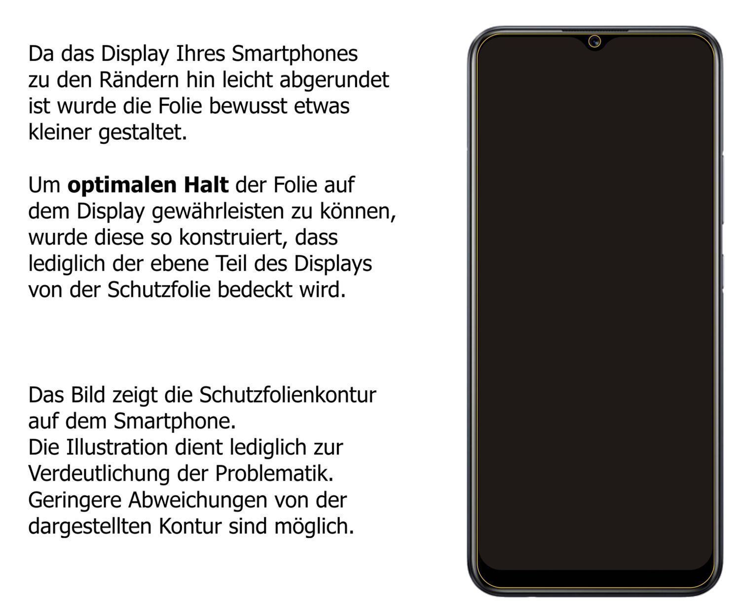 1x 9H Schutzfolie für Realme Narzo 50i Panzerfolie (3)