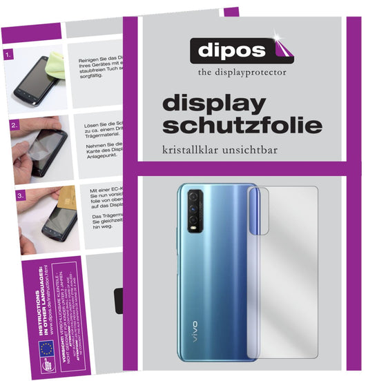 5x Schutzfolie klar für vivo Y50t Rückseite Displa (1)