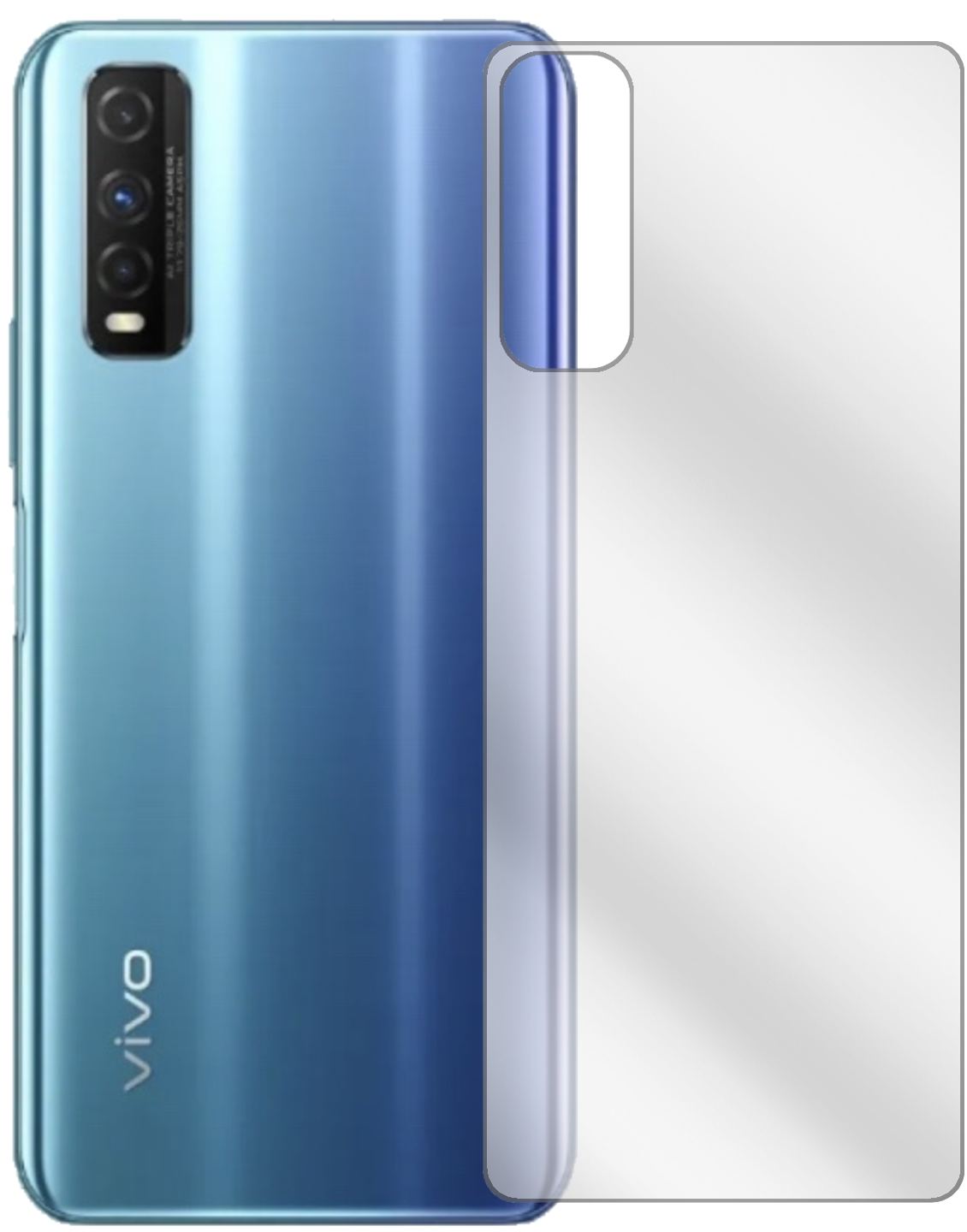 5x Schutzfolie klar für vivo Y50t Rückseite Displa (2)